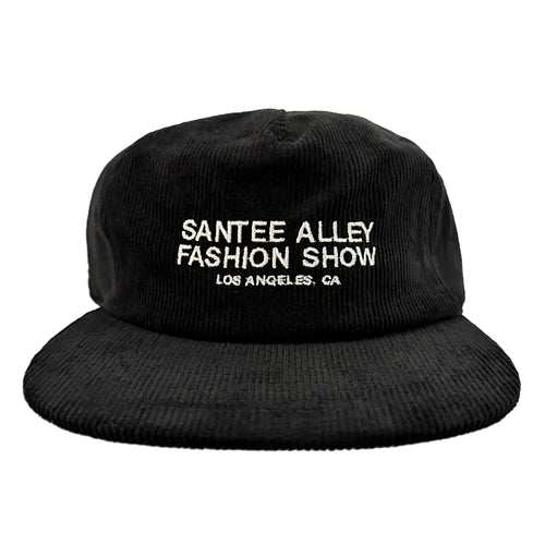 Santee Alley Corduroy Snapback (Black/Ivory)