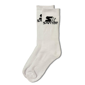 SANTEE LOGO CREW SOCK (WHITE)